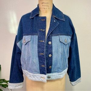 🦋Multi Tone Denim Jean Jacket from Toni in Size XS Oversized Fit 🦋